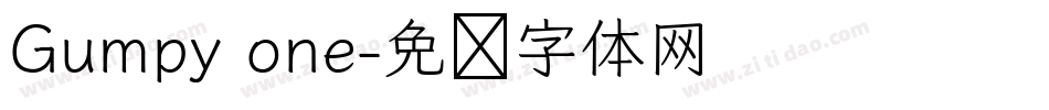 Gumpy one字体转换